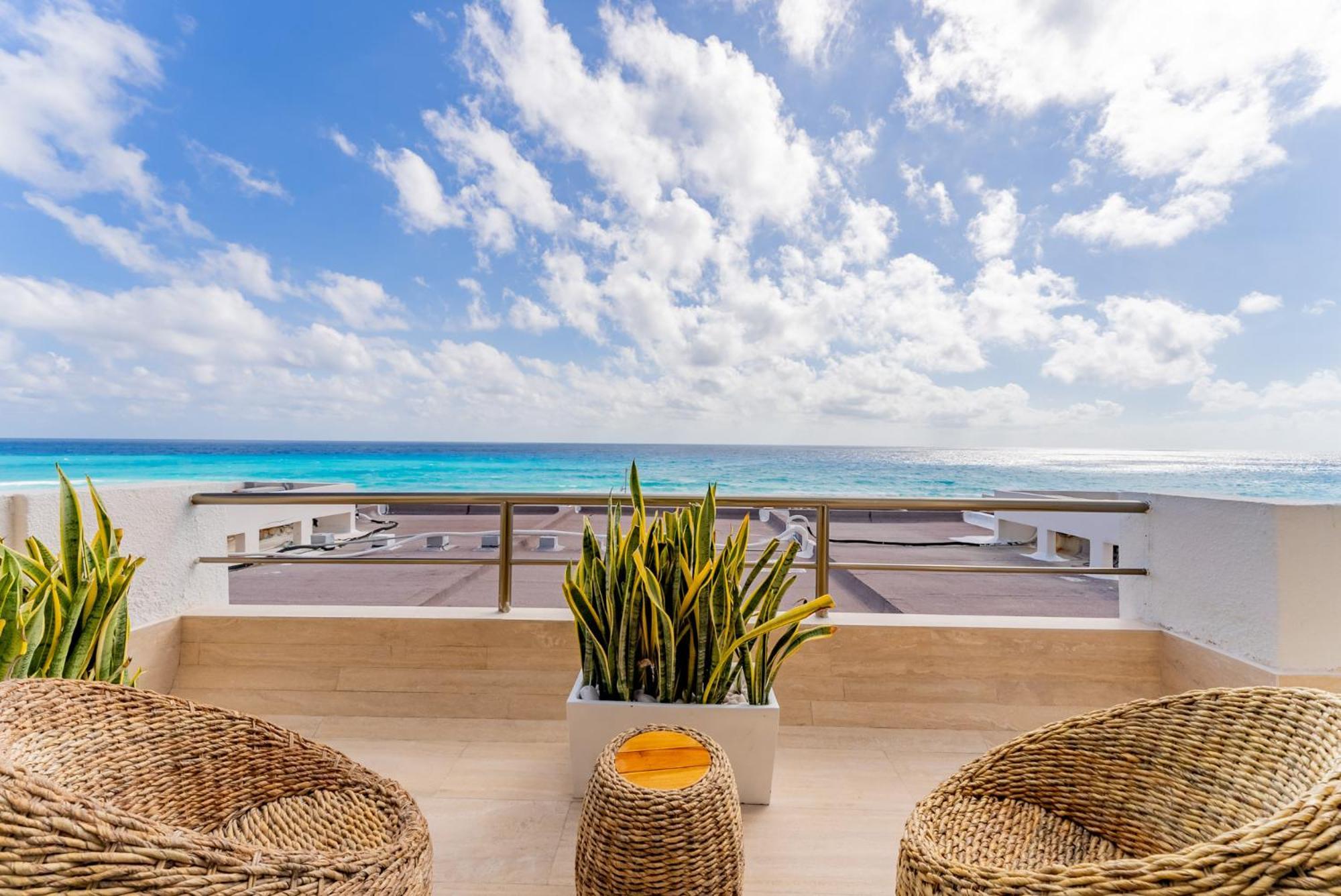 Amazing Caribbean Ocean View At Villas Marlin In Cancún Exterior foto